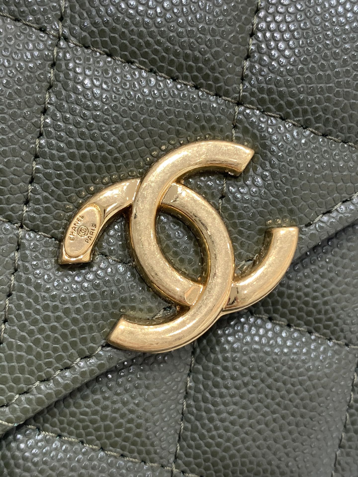 CHanel 22k秋冬新品 双链条手拎包系列trendy cc mini 新添双链条手柄桃鱼子酱牛皮