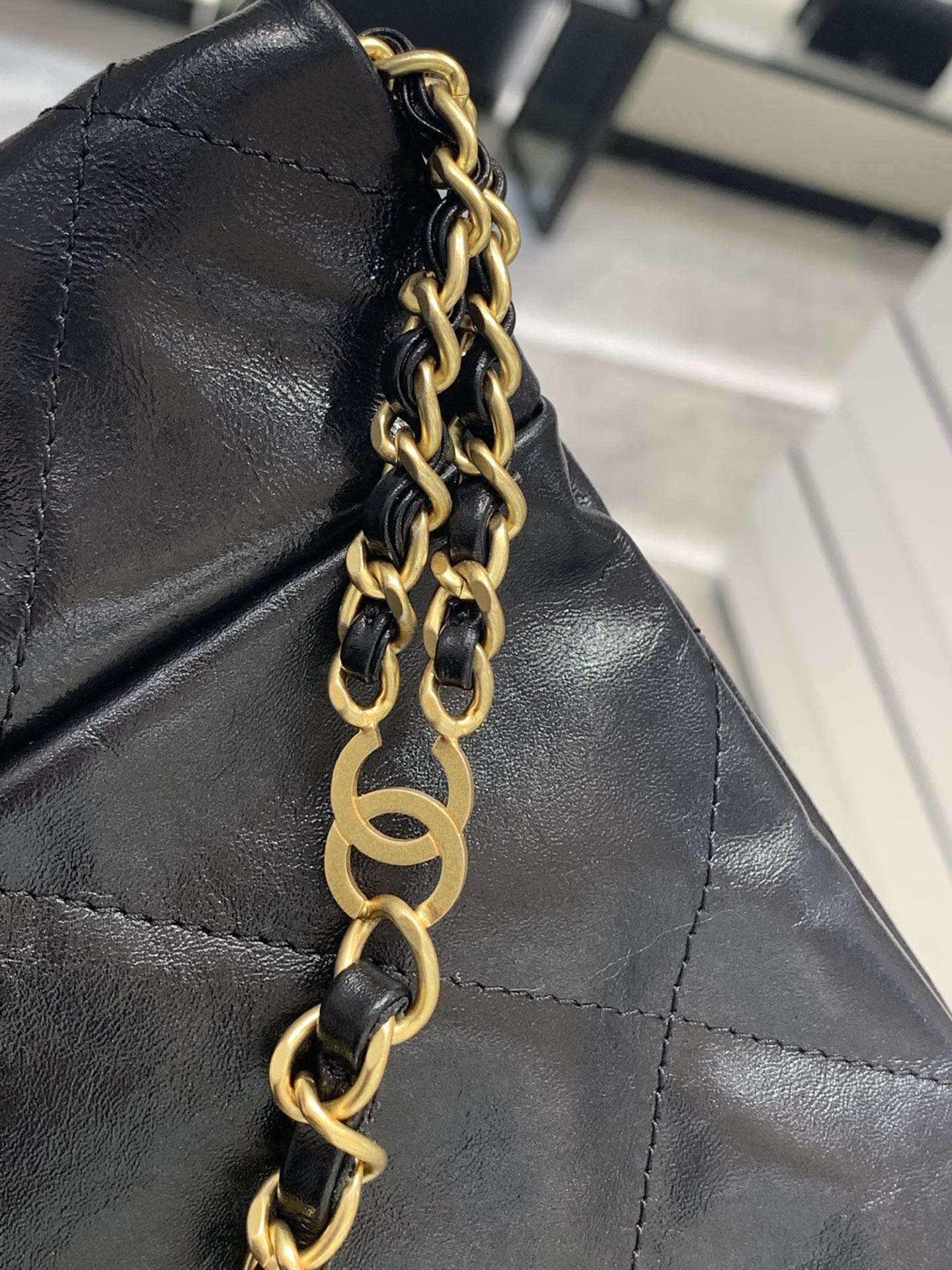 CHANEL 22S 22bag双肩包 垃圾袋背包 牛皮 超大容量 51cm