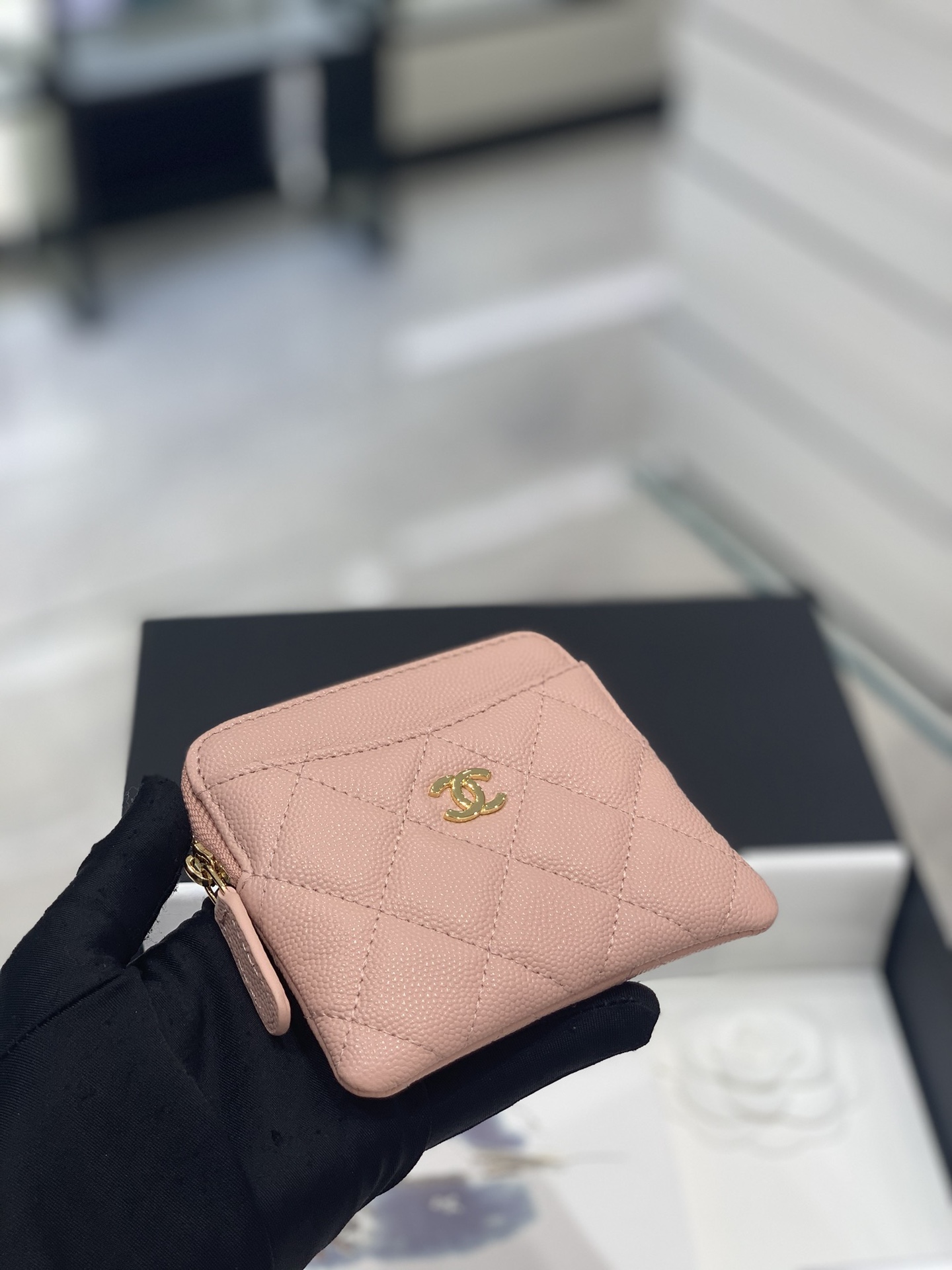 Chanel 新款零钱包吐司零钱包/方胖零钱包 包型方方胖胖 很别致 11cm