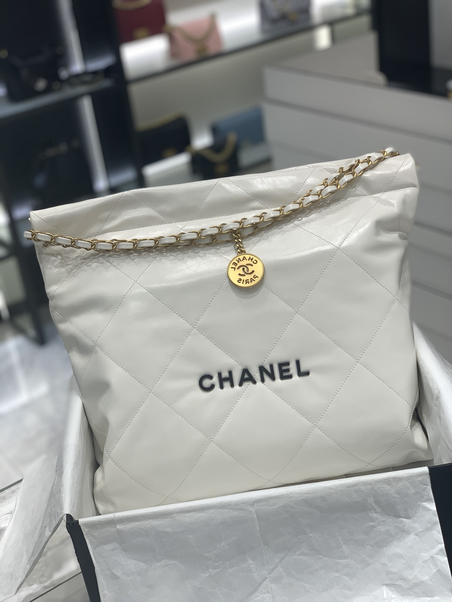 CHANEL 22S 22手袋 容量超大超实用“垃圾袋” 小号35x37x7cm 中号39×42×8cm