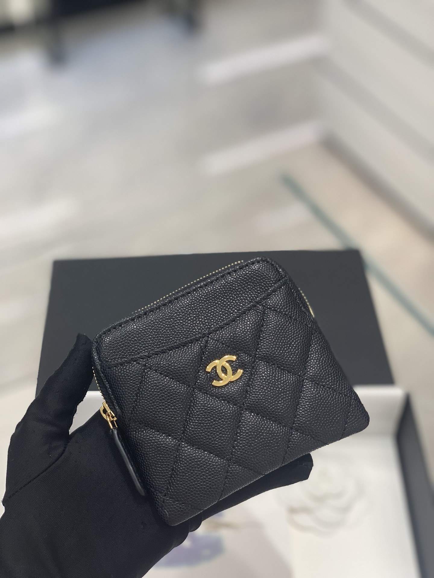 Chanel 新款零钱包吐司零钱包/方胖零钱包 包型方方胖胖 很别致 11cm