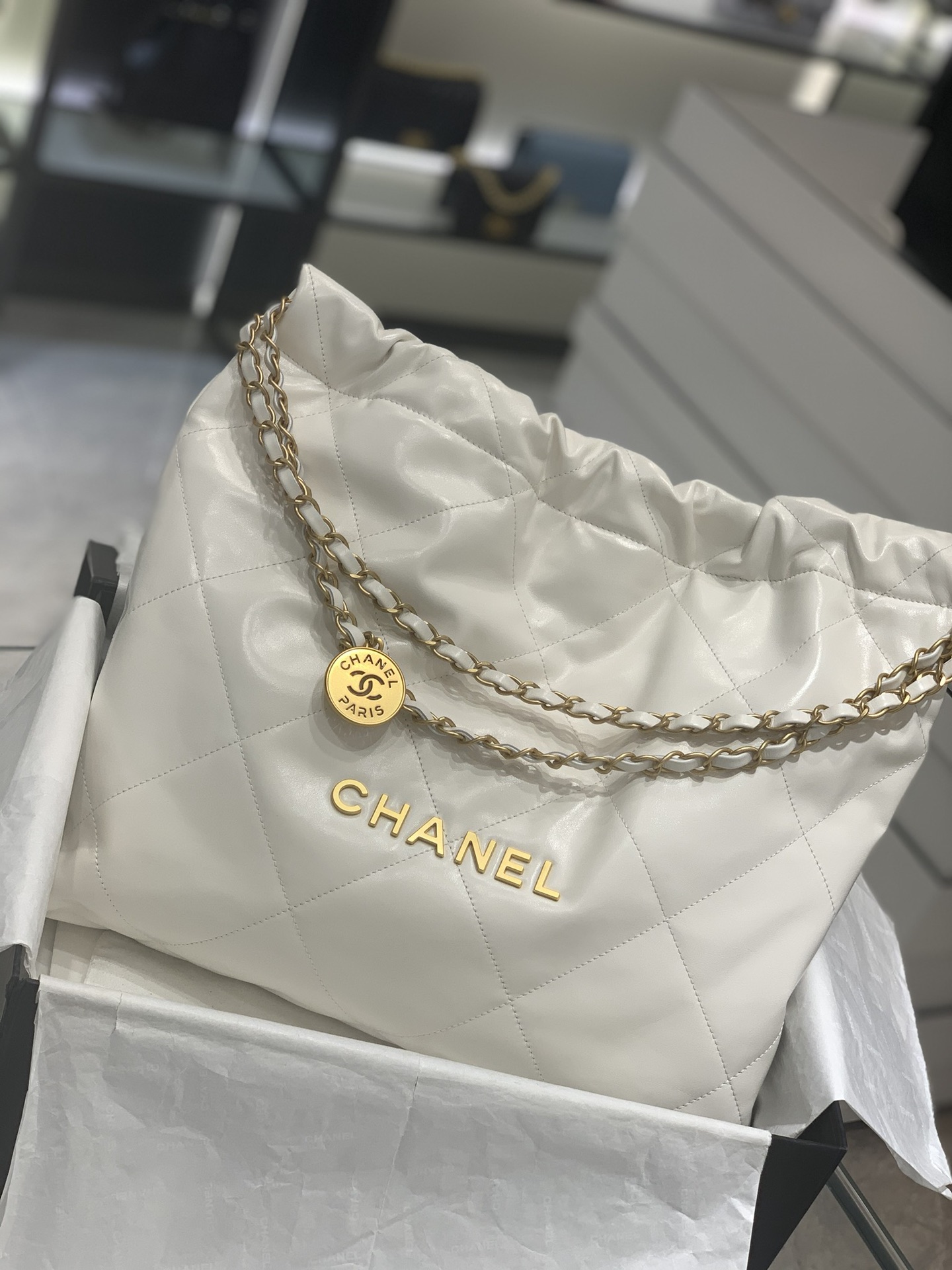 CHANEL 22S 22手袋 容量超大超实用“垃圾袋” 小号35x37x7cm 中号39×42×8cm