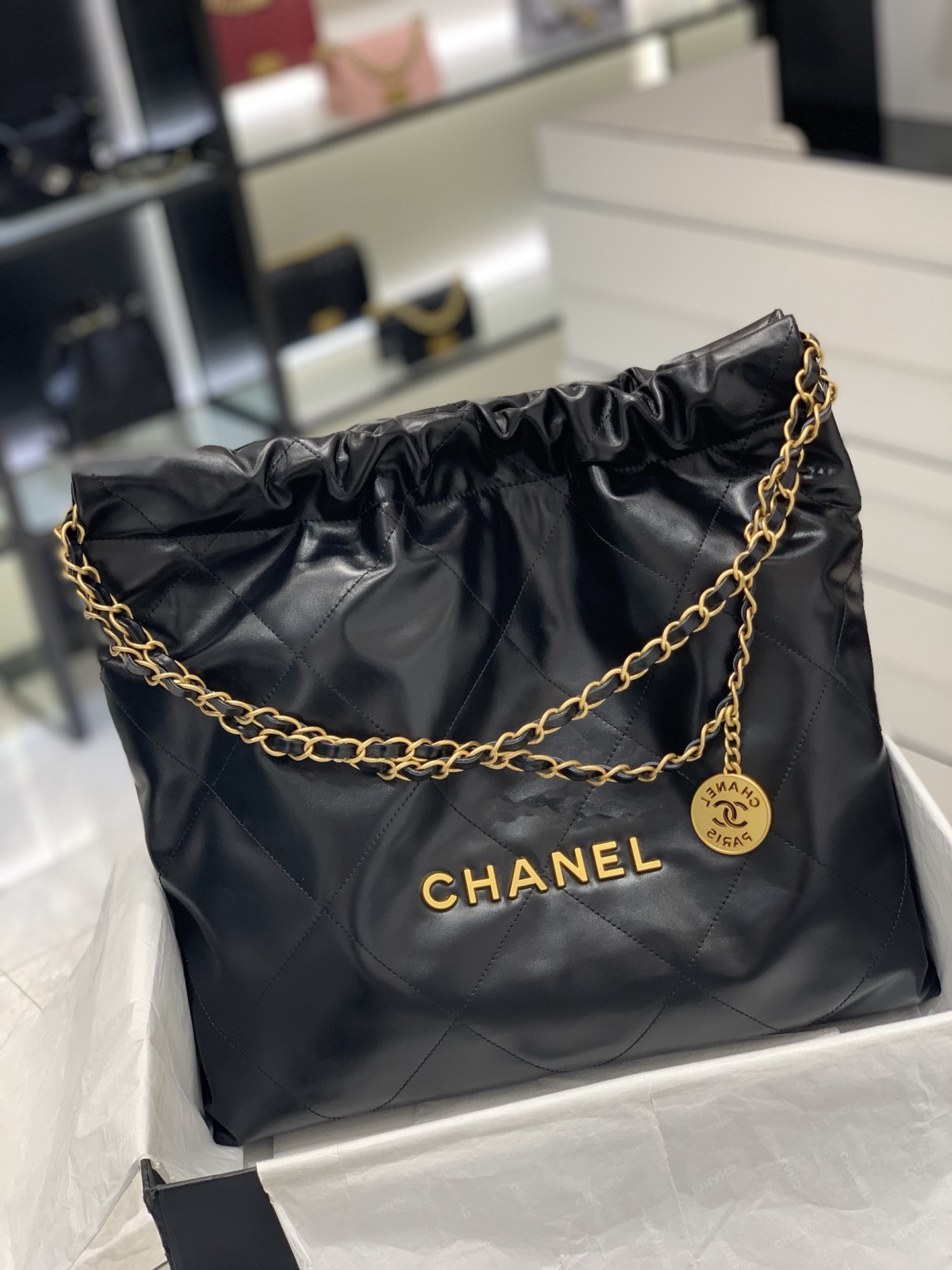 CHANEL 22S 22手袋 容量超大超实用“垃圾袋” 小号35x37x7cm 中号39×42×8cm