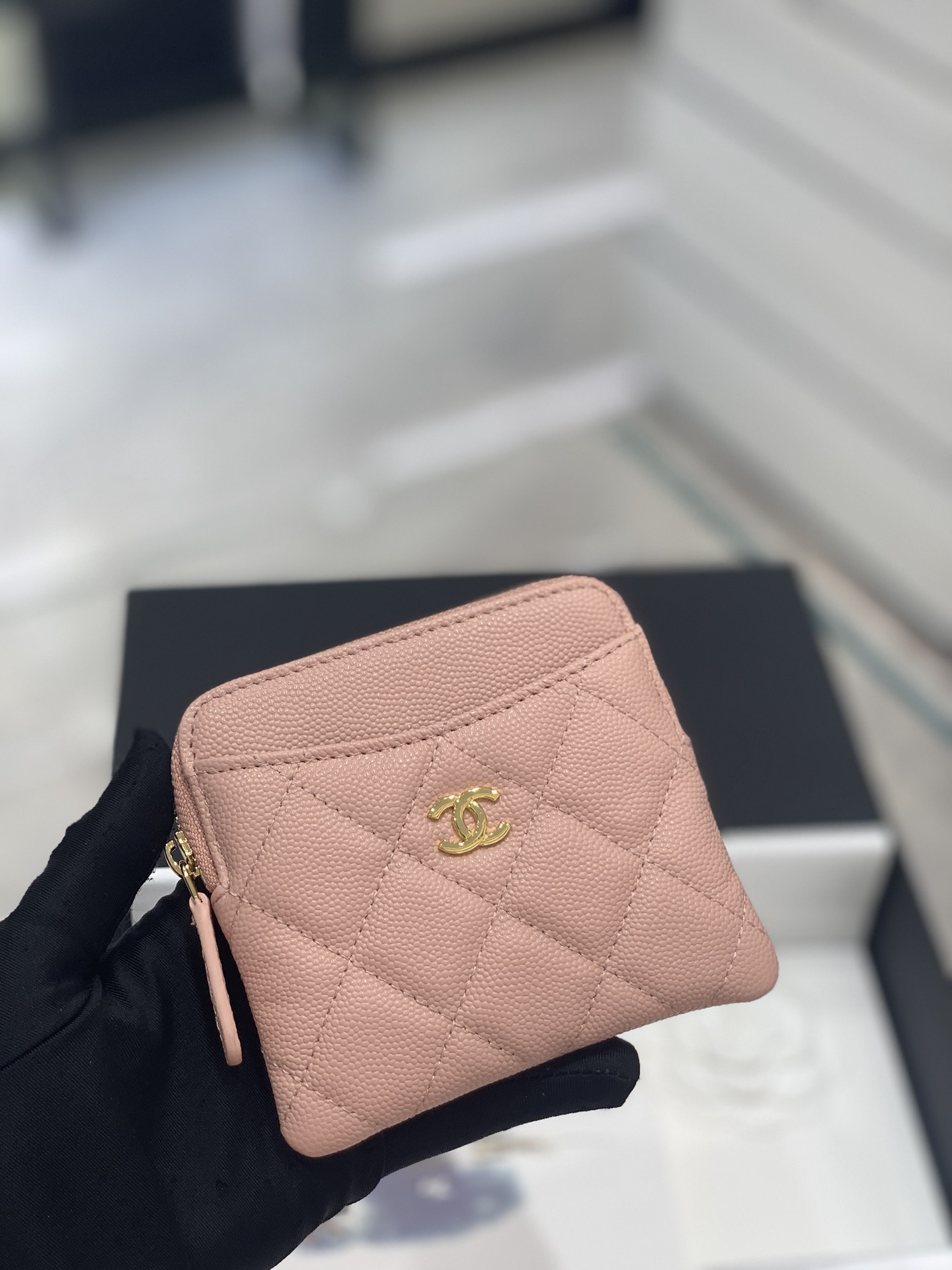 Chanel 新款零钱包吐司零钱包/方胖零钱包 包型方方胖胖 很别致 11cm