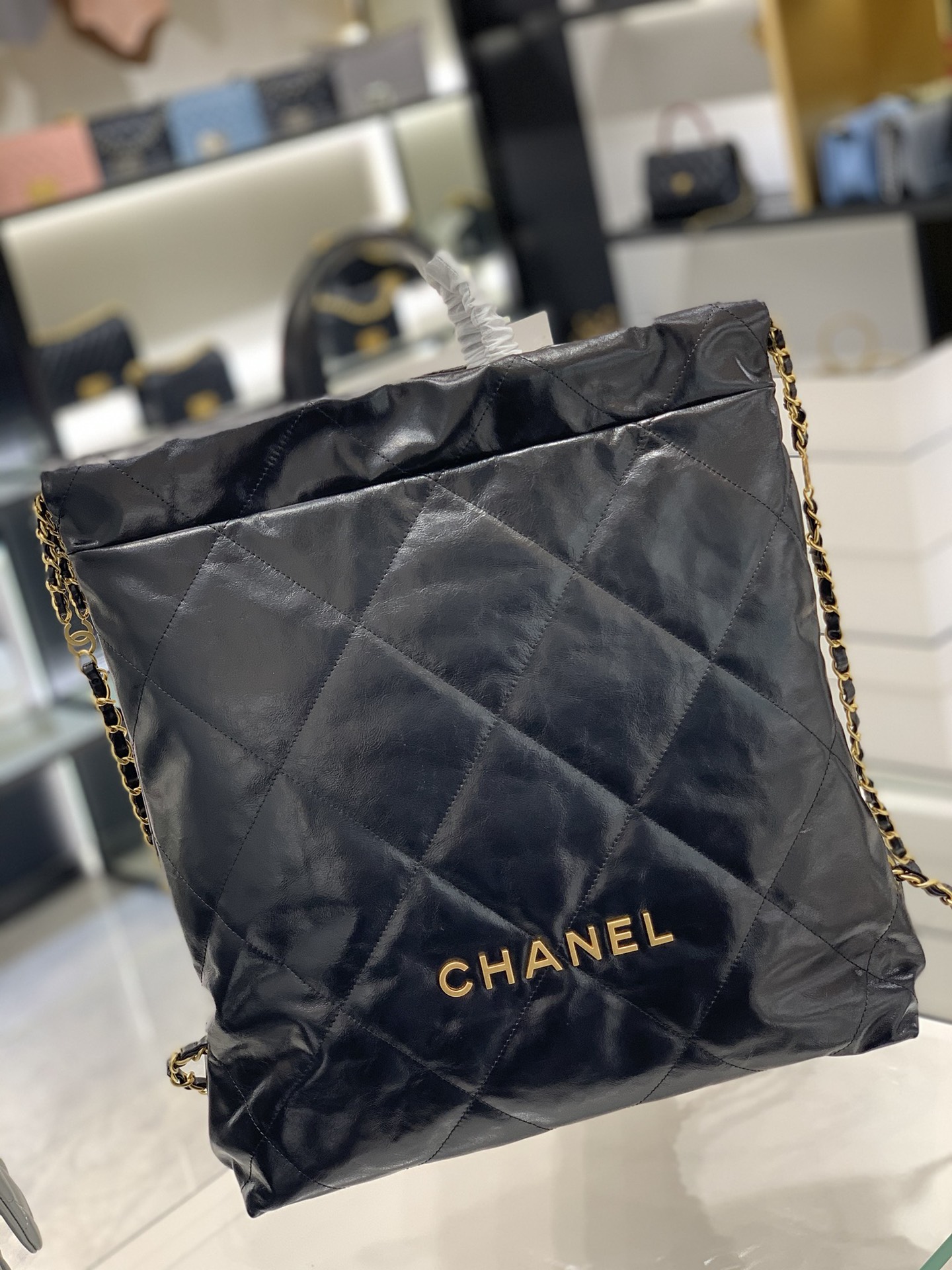 CHANEL 22S 22bag双肩包 垃圾袋背包 牛皮 超大容量 51cm