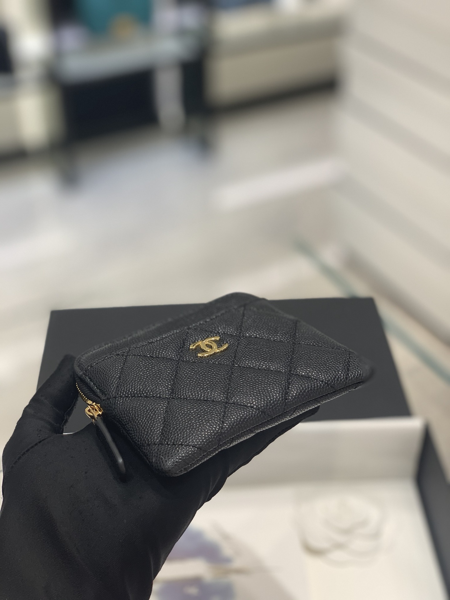 Chanel 新款零钱包吐司零钱包/方胖零钱包 包型方方胖胖 很别致 11cm