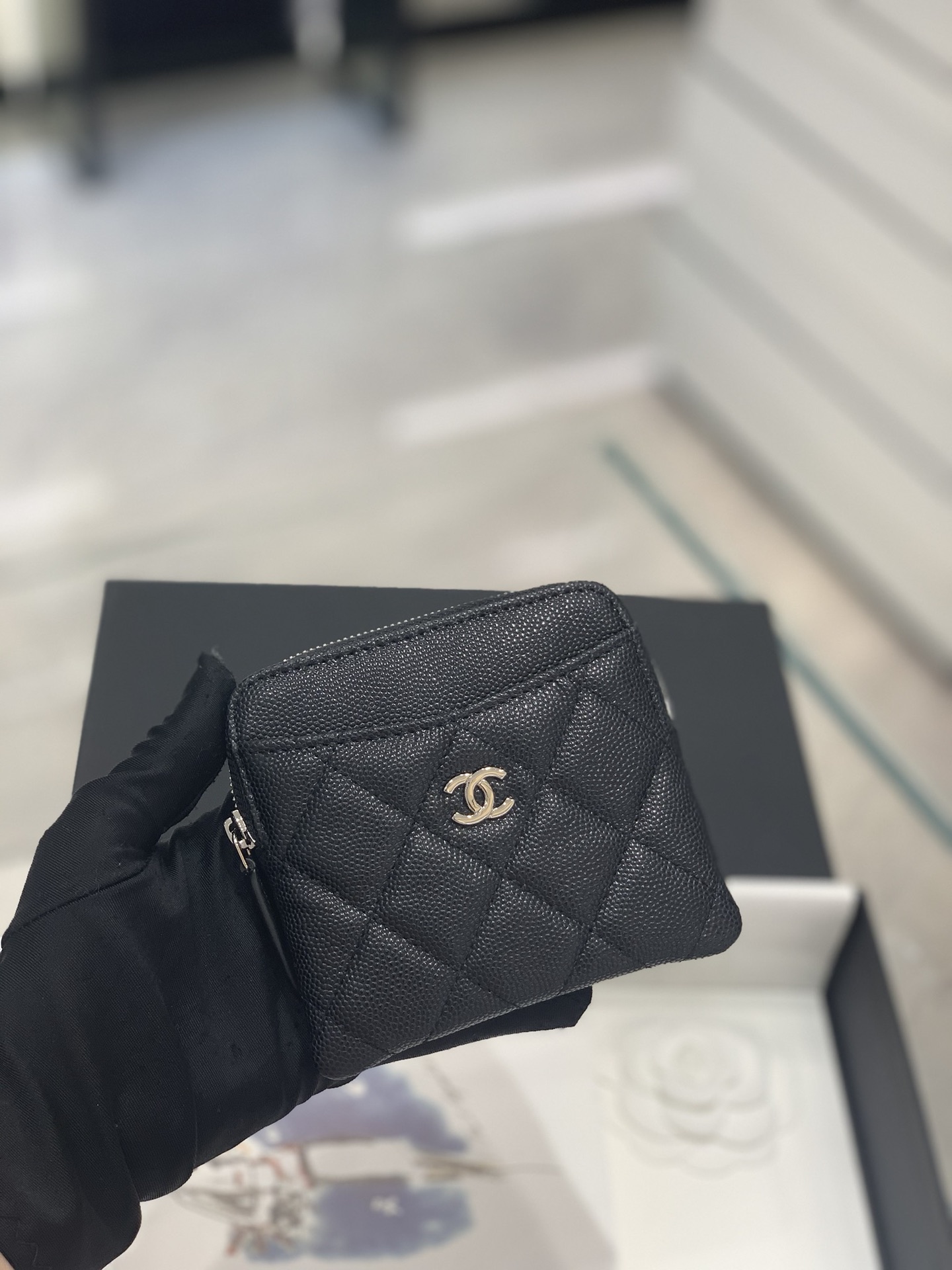 Chanel 新款零钱包吐司零钱包/方胖零钱包 包型方方胖胖 很别致 11cm