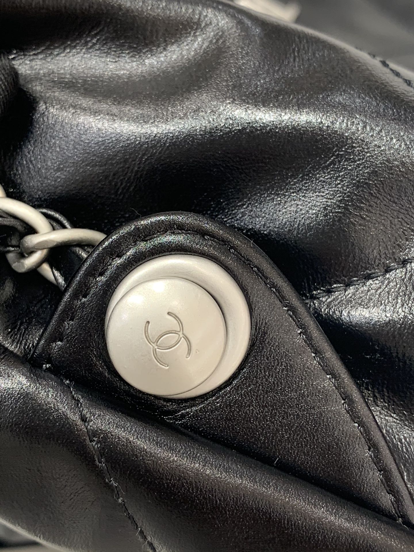 CHANEL 22S22bag双肩包 黑色银扣 垃圾袋背包 超大容量 51cm