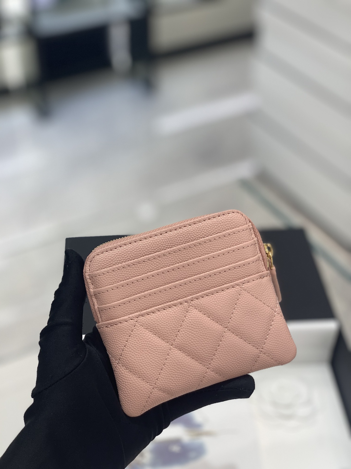 Chanel 新款零钱包吐司零钱包/方胖零钱包 包型方方胖胖 很别致 11cm