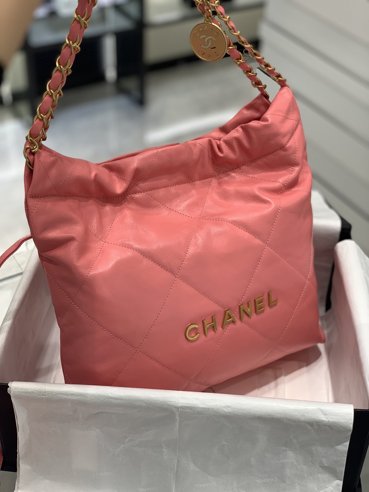 CHANEL 22S 22手袋 容量超大超实用“垃圾袋” 小号35x37x7cm 中号39×42×8cm